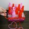 4E's Novelty Valentine Bottle Ring Toss Game for Kids & Adults – Red/Pink Indoor Outdoor Carnival Party Game, Classroom Valentine Activity with Bottles & Heart Rings, Easy Setup